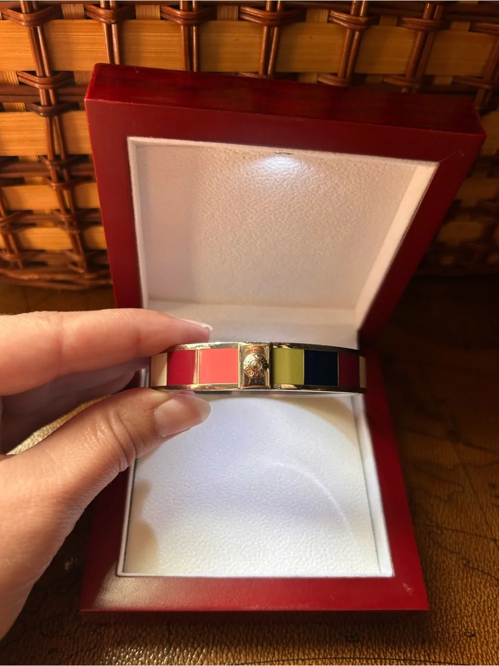 COACH 65th ANNIVERSARY Signature Striped Enamel Bangle Bracelet -EUC- - Picture 13 of 16